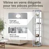 K-Möbel Vitrine en verre debout en alu / argent Voir les images du produit 5