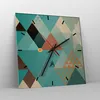 Wanduhr - Quadrat - Glasuhr - Abstraktion modern - 40x40cm Produktbild-Vorschau 4