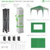 Gazebo VOUNOT® 3x3 m con 4 pannelli laterali e 4 sacchi di Anteprima dell’immagine prodotto 2