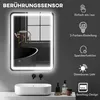 HOMCOM Badspiegel, 60 x 80 cm LED Badezimmerspiegel mit 3 Produktbild-Vorschau 5