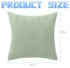Kordstoff Kissenbezug 4er Pack 18x18 Zoll, Dunkelgrün Mit Produktbild-Vorschau 5