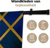 MuchoWow® Wandteppich Wandbehang Gold - Blau - Muster Produktbild-Vorschau 3