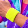 3 v 1 potní pásek neonově žlutý Set s čelenkou – doplněk k Náhled obrázku produktu 3