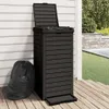 vidaXL Outdoor-Mülltonne Schwarz 41x41x86 cm Polypropylen Produktbild-Vorschau 2