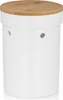 Kela Zwiebeltopf Keramik weiß 15cm Bambusdeckel 20cm hoch Produktbild-Vorschau 1