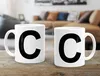 Kaffee-Tasse Buchstaben Buchstabe Arial Bold glänzend Produktbild-Vorschau 3