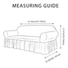 Stretch Sofabezug Sofa Sitzkissenbezug Plissee Rüschenrock Produktbild-Vorschau 10