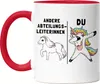 Andere Abteilungsleiterinnen Du Tasse Rot  Pferd Einhorn Produktbild-Vorschau 1