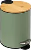 A green pedal bin with a bamboo lid. Podgląd zdjęcia produktu