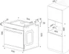Amica EBX 947 600 SM, Veľká, Elektrická rúra, 77 L, 2000 W, Náhľad obrázku produktu 6