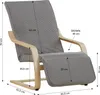 Homestyle4u Relaxsessel Cord dunkelgrau mit Fußstütze Produktbild-Vorschau 7