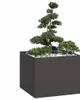 vidaXL Fioriera nera 100x100x80 cm in acciaio Anteprima dell’immagine prodotto 2