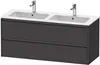 Duravit Ketho.2 Wastafelonderkast 128x48x55 cm Supermat Produktbild-Vorschau 1