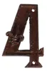 hausnummer 4 11,8 x 8 cm Gusseisen dunkelbraun Produktbild-Vorschau 1