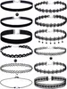 EDIBAZZAR | 12er Set CHOKER Halskette Band Spitze Boho Produktbild-Vorschau 4
