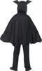 A person wearing a black bat costume from behind. Voir les images du produit