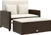 vidaXL Divano da giardino con cuscini 2 posti Beige poly Anteprima dell’immagine prodotto 10
