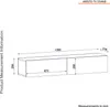 Hängendes TV Lowboard Aristo mit 2 Türen, modernes Design, Produktbild-Vorschau 7