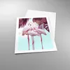 Poster - Poster ohne Rahmen - Flamingos Palmen Mond - 50x70 Produktbild-Vorschau 3
