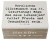 Mr. & Mrs. Panda Kiste Spruch 65. Geburtstag Glückwünsche Produktbild-Vorschau 3