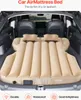 An inflatable mattress is laid out in the back of a car, with the trunk open. Náhled obrázku produktu