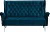 Ohrensofa 3 Sitzer Sofa Couch Garnitur Stoff Samt (Velour) Produktbild-Vorschau 1