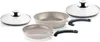 Two Fissler Ceratal pans with glass lids and black handles are arranged on a white background. Produktbild-Vorschau