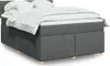 Boxspringbett mit Matratze Dunkelgrau 140x190 cm Stoff Produktbild-Vorschau 2