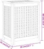 vidaXL Wäschebehälter 50x35x60 cm Massivholz Teak Produktbild-Vorschau 7