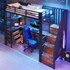 Poschodová posteľ Flieks 90 x 200 cm s LED osvetlením, Náhľad obrázku produktu 4