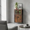 Relaxdays Szafka kuchenna Industrial, wysoka szafka z Podgląd zdjęcia produktu 3