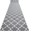 TAPIS DE COULOIR ANTIDÉRAPANT TRÈFLE MAROCAIN 133 cm gris Voir les images du produit 1