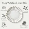 Piatto in porcellana bianco crema 15 cm – Piatto con bordo Anteprima dell’immagine prodotto 6