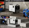 Collage showing a dehumidifier in two different settings, illustrating two drainage methods. Podgląd zdjęcia produktu