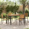 vidaXL Chaises de jardin empilables 4 pcs Marron et noir Voir les images du produit 2