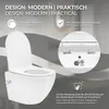 LuxeBath Spülrandloses Wand Hänge-WC mit Bidet-Funktion, Produktbild-Vorschau 3