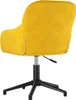 vidaXL Chaise de bureau pivotante jaune velours Voir les images du produit 5