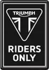 Nostalgic-Art - Blaszana pocztówka - Triumph - Riders Only Podgląd zdjęcia produktu 1