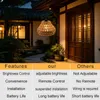 ZELURXX LED Pendelleuchte aus Rattan, Akku, 5 W, RGB, Produktbild-Vorschau 4