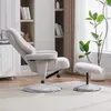 Relaxsessel mit Hocker, drehbarer Chenille-Sessel, 145° Produktbild-Vorschau 6