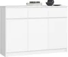 Kommode – Sideboard – Schubladenkommode – 138 cm – Weiß Produktbild-Vorschau 2