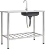vidaXL Évier de camping avec robinet Acier inoxydable Voir les images du produit 3