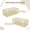 Crazy Pine Kinderbett 140x200 cm – Natürlichem Holz - Produktbild-Vorschau 5