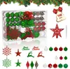 A collage of Christmas ornaments and decorations, including a box of ornaments, individual ornaments, and decorative elements like snowflakes and reindeer. Produktbild-Vorschau