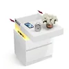 VASAGLE Beistelltisch mit Ladestation, 2er Set, Nachttisch Produktbild-Vorschau 8