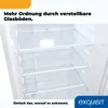 Interior view of an empty refrigerator with adjustable glass shelves. Produktbild-Vorschau