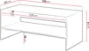 A diagram showing the dimensions of a coffee table. Anteprima dell’immagine prodotto