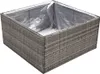vidaXL Pflanzkübel Grau 80x80x40 cm Poly Rattan Produktbild-Vorschau 3