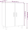 vidaXL Příborník bílý 70x34x90 cm Materiál dřeva Náhled obrázku produktu 8
