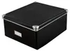 Zwarte opbergbox met deksel, 36x28x17 cm - Opvouwbare Productafbeelding-voorbeeld 1